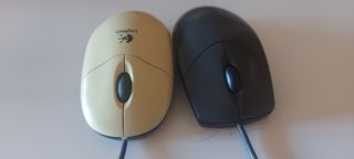 lote 2 ratones bola y óptico Retro