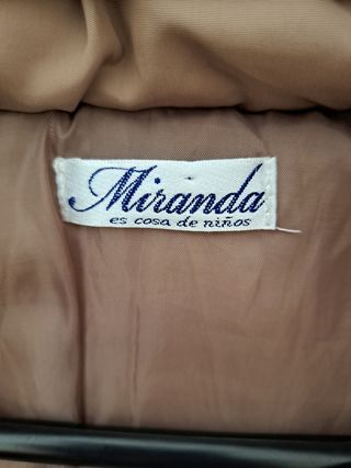 Plumifero beige marca Miranda niña talla 10 años