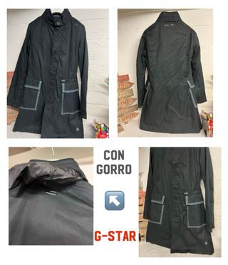 ABRIGO G-STAR CAPUCHA T.M NEGRO