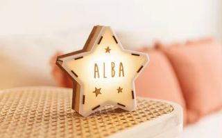 Estrella madera personalizada con luz led