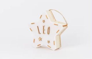 Estrella madera personalizada con luz led