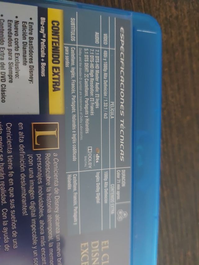 La cenicienta blu-ray