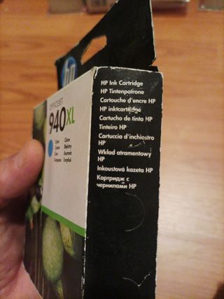 Cartucho de tinta HP 940xl Azul , cuan.