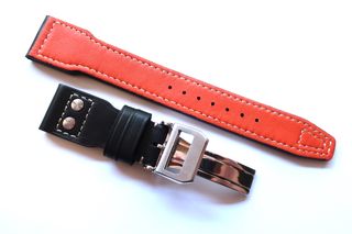 Correa 22mm Piel Negra Beige Naranja 22/18mm IWC