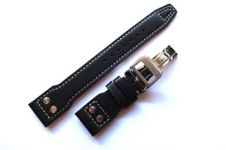 Correa 22mm Piel Negra Beige Naranja 22/18mm IWC