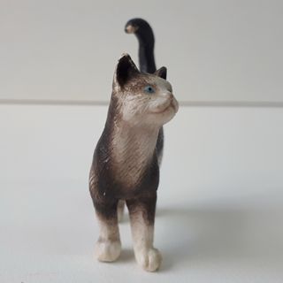 FIGURA DE GATO GRIS ATIGRADO SCHLEICH