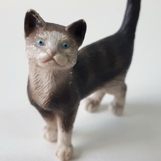 FIGURA DE GATO GRIS ATIGRADO SCHLEICH