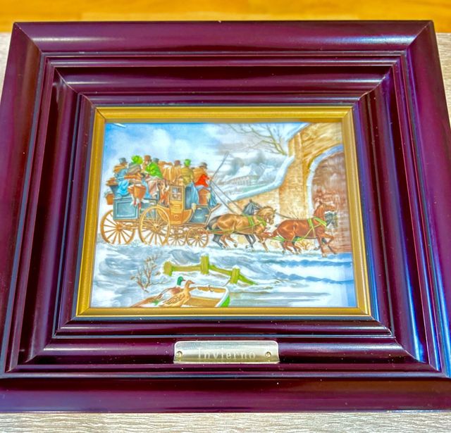 Cuadros esmaltados cuatro estaciones