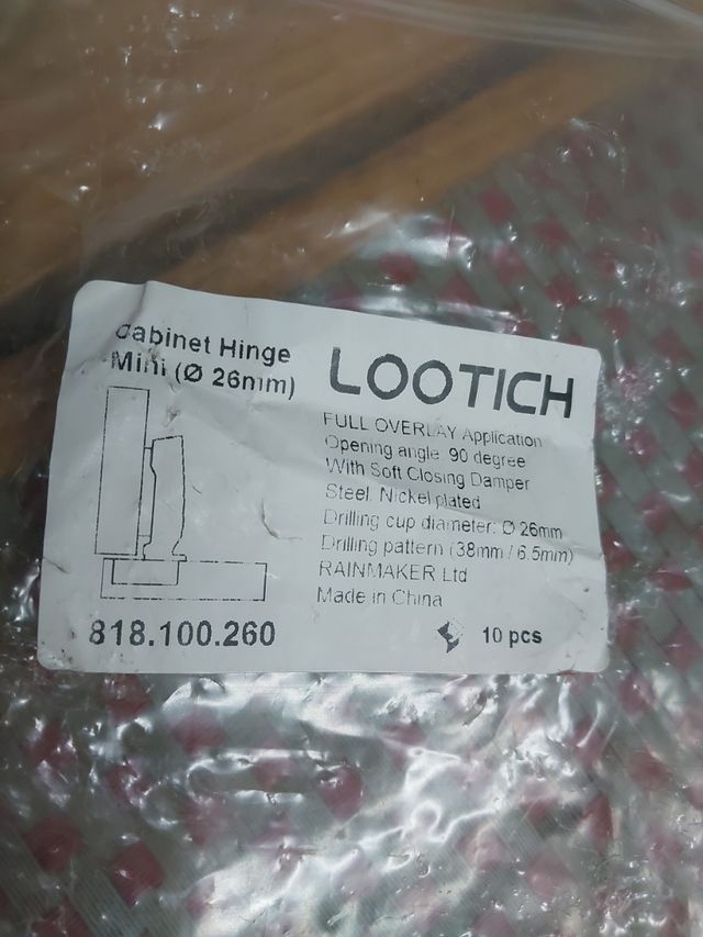 5 bisagras puerta cocina