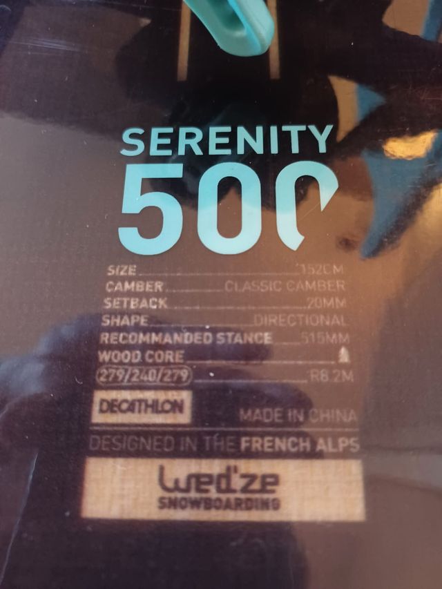 Tabla Snowboard con fijaciones de iniciación