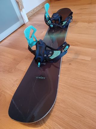 Tabla Snowboard con fijaciones de iniciación