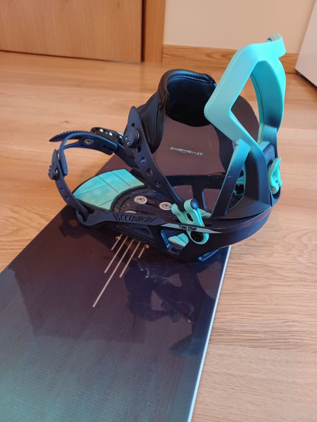 Tabla Snowboard con fijaciones de iniciación