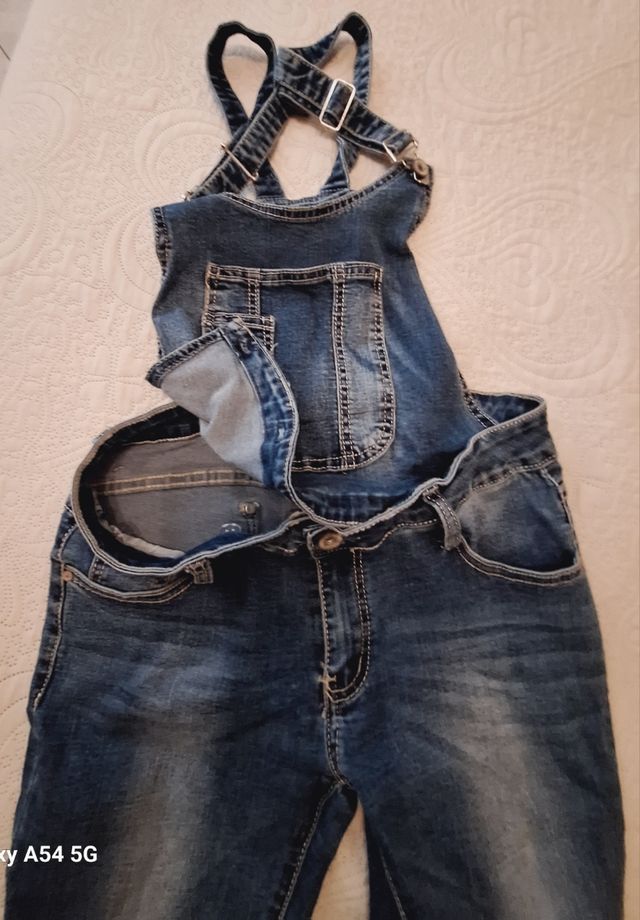 Salopette denim donna
