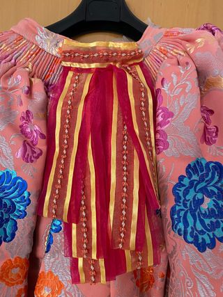 Vestido de fallera color salmon