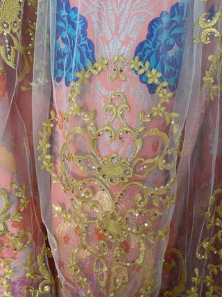 Vestido de fallera color salmon