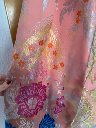 Vestido de fallera color salmon