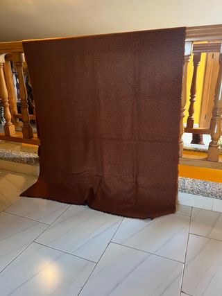 bufanda zara oversize marrón teja