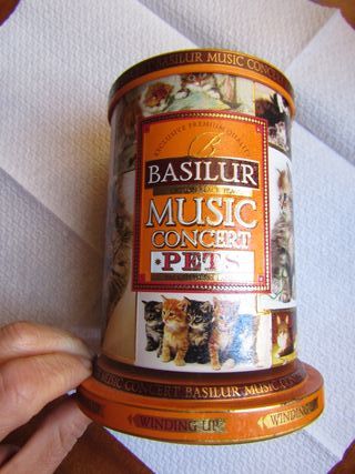 Scatola di latta vuota con carillon