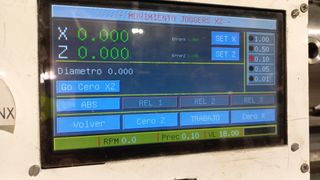 Torno cnc paralelo manual, no uso profesional.