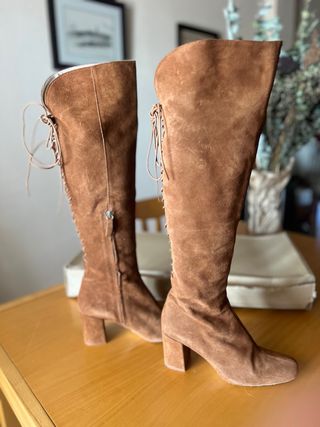 Botas altas de ante Zara