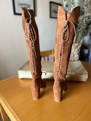 Botas altas de ante Zara