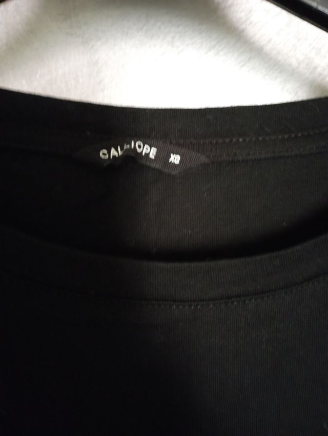 Calliope maglia nera manica lunga pizzo mis.XS