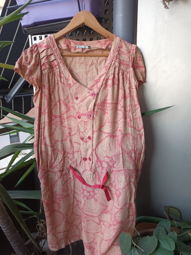 Vestido botones rojos