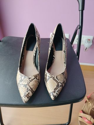 Zapato estampado Pitón