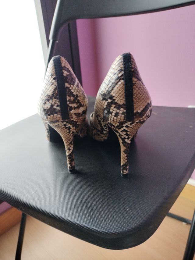 Zapato estampado Pitón