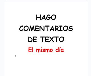 Hago comentarios de texto 2 bachillerato