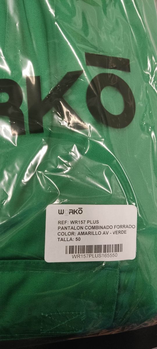 Pantalón de trabajo WORKO HV verde/amarillo