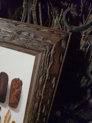 CUADRO ANTIGUO EN URNA. LEER DESCRIPCIÓN