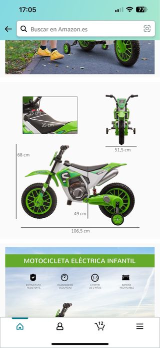 moto eléctrica para niños