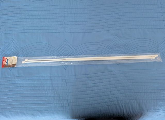 2 Bastoni Regolabili a Molla Tendine Vetro/Finestr