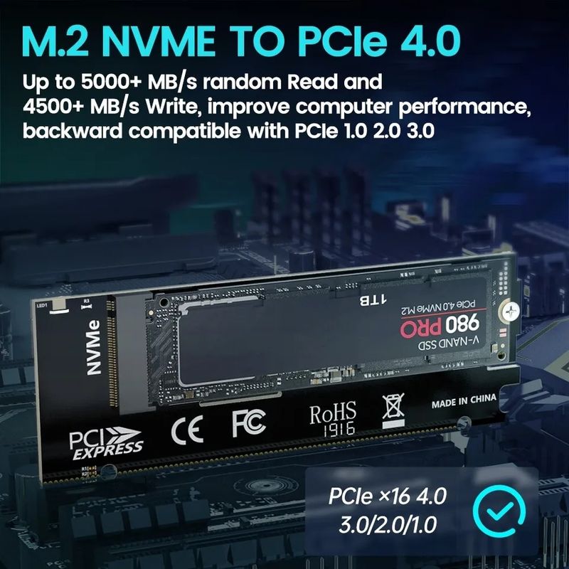 JEYI ADAPTADOR M.2 NVME  TARJETA afbeelding 2
