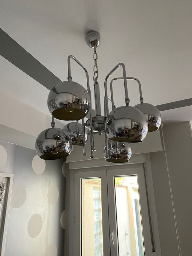 lampara cromada vintage c