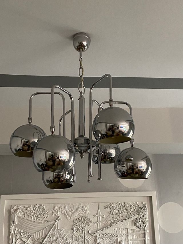 lampara cromada vintage c