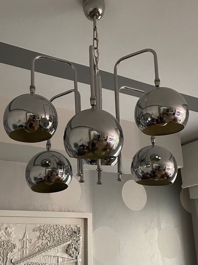 lampara cromada vintage c