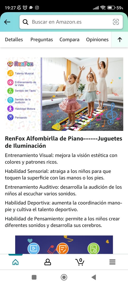 Alfombrilla musical piano