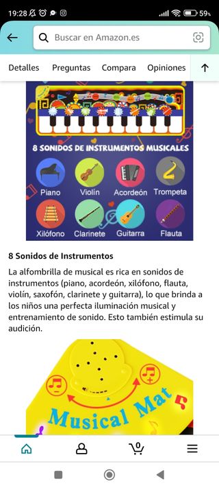 Alfombrilla musical piano