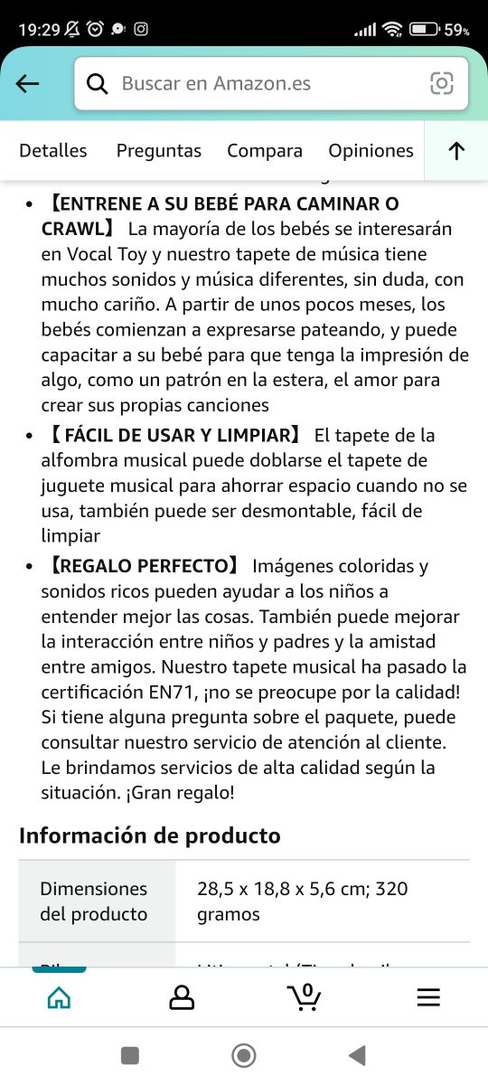 Alfombrilla musical piano