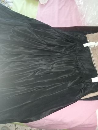 vintage falda plisada negra T.42-44