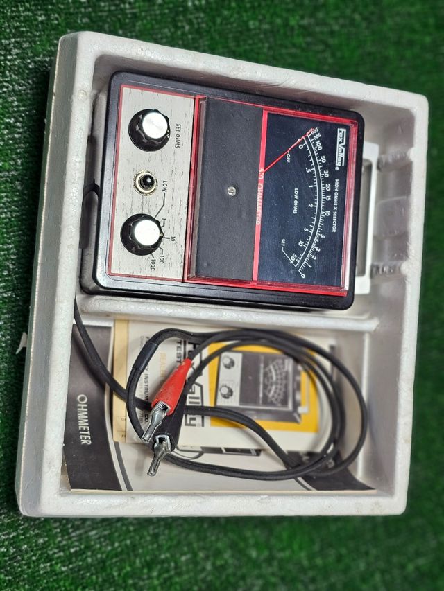 Ohmimetro vintage Fox Valley años 70