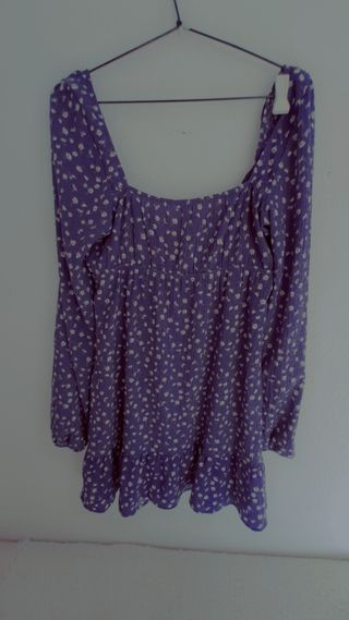 Vestido mini manga larga talla L