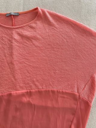 Blusa punto y gasa Zara