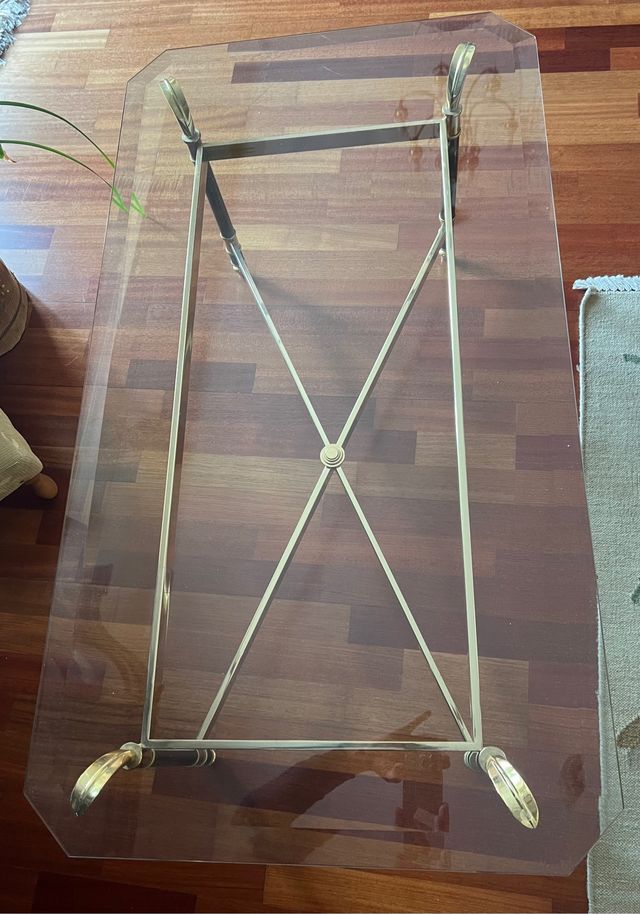 Mesa Centro Baja de Cristal Biselado