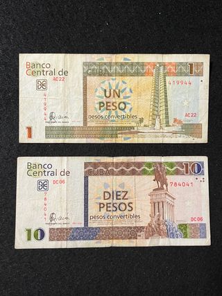 Lote pesos convertibles Cuba 2006, 2007