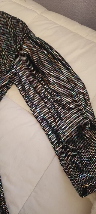 Vestido pantalon cruzado,fiesta brillo.