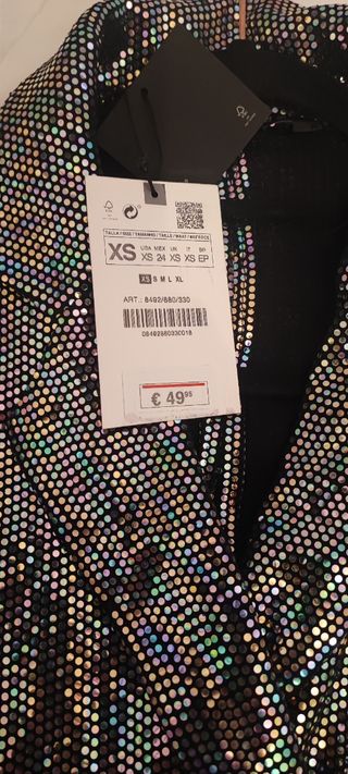 Vestido pantalon cruzado,fiesta brillo.