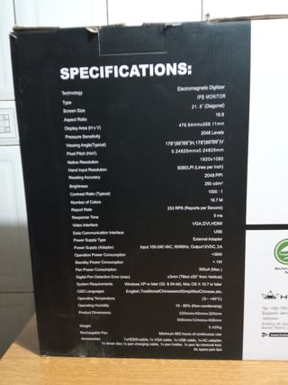 Monitor interaztivo, para diseño 3D, Dibujo, etc